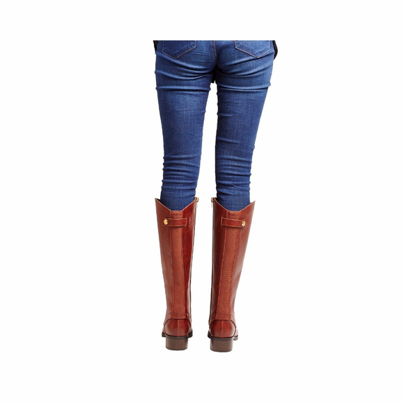 Merona Riding Tall Knee-High Boots, Cognac 7.5 / 8 - Picture 4 of 7